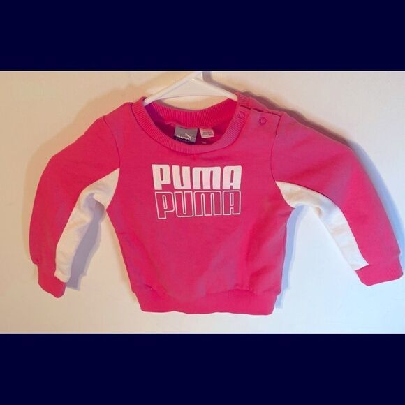 🛍 kids Puma Logo Long Sleeve Sweatshirt 18 Months - Picture 1 of 9